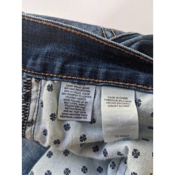 Lucky Brand Jeans 410 Athletic Fit Blue Jean 38 x 28 Altered Stretch Cropped - Picture 10 of 10